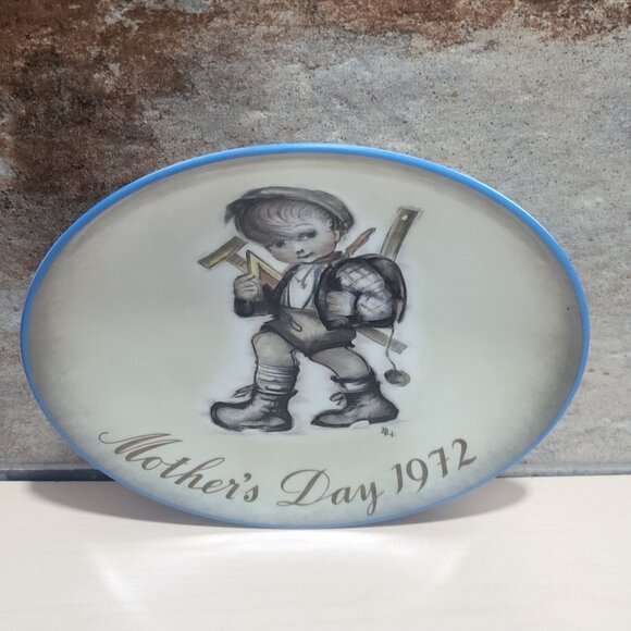 Schmid Hummel Mothers Day 1972 Limited Edition Decorative Wall Hanging Plate - Picture 3 of 11
